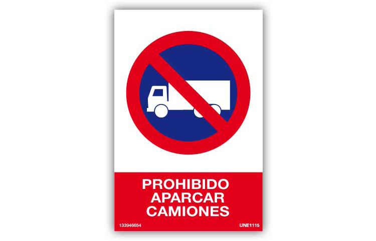 Prohibido aparcar camiones